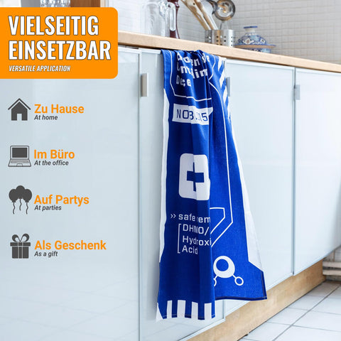 Dihydrogen Monoxide Kitchen Towel – Cotton Dish Cloth for Chemistry Fans