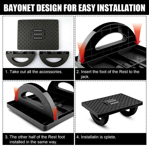 Rocking Foot Rest Under Desk, Ergonomic Foot Stool Under Desk with Massage Rollers Non-Skidding Detachable Footrest for Office Home Travel