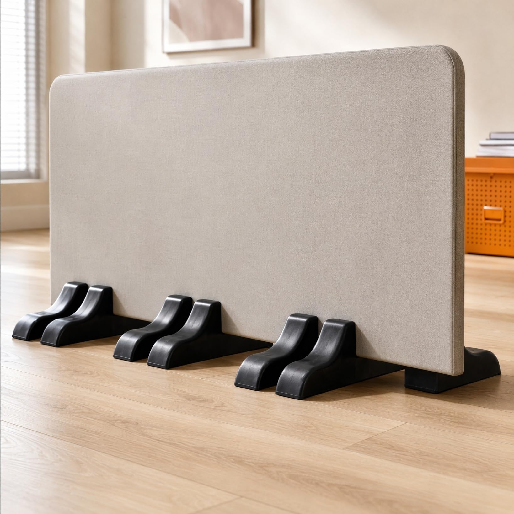 Warmhm 4pcs Room Divider Stand Bases Screen Base Room Divider Support Legs Screen Divider Feet Panel Feet Privacy s Bracket Privacy Stand Black