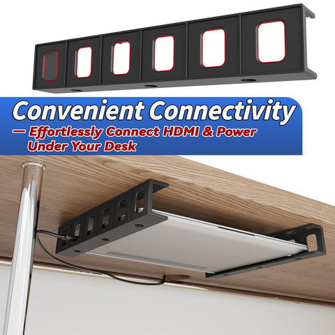 sciuU Under Desk & Wall Mount Holder for Laptop Keyboard TV Box Modem