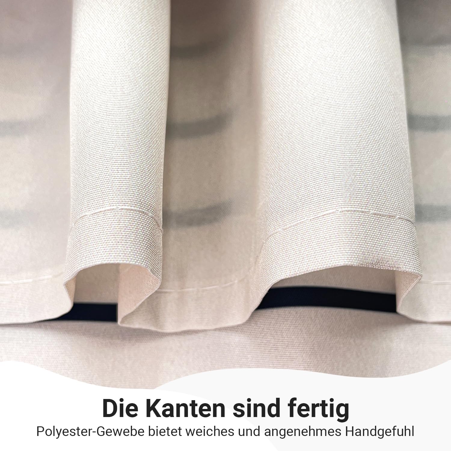 Lerores Shower Curtain 180 x 180 cm Geometric Curve, Weighted Hem, Anti-Mould Textile, Water-Repellent