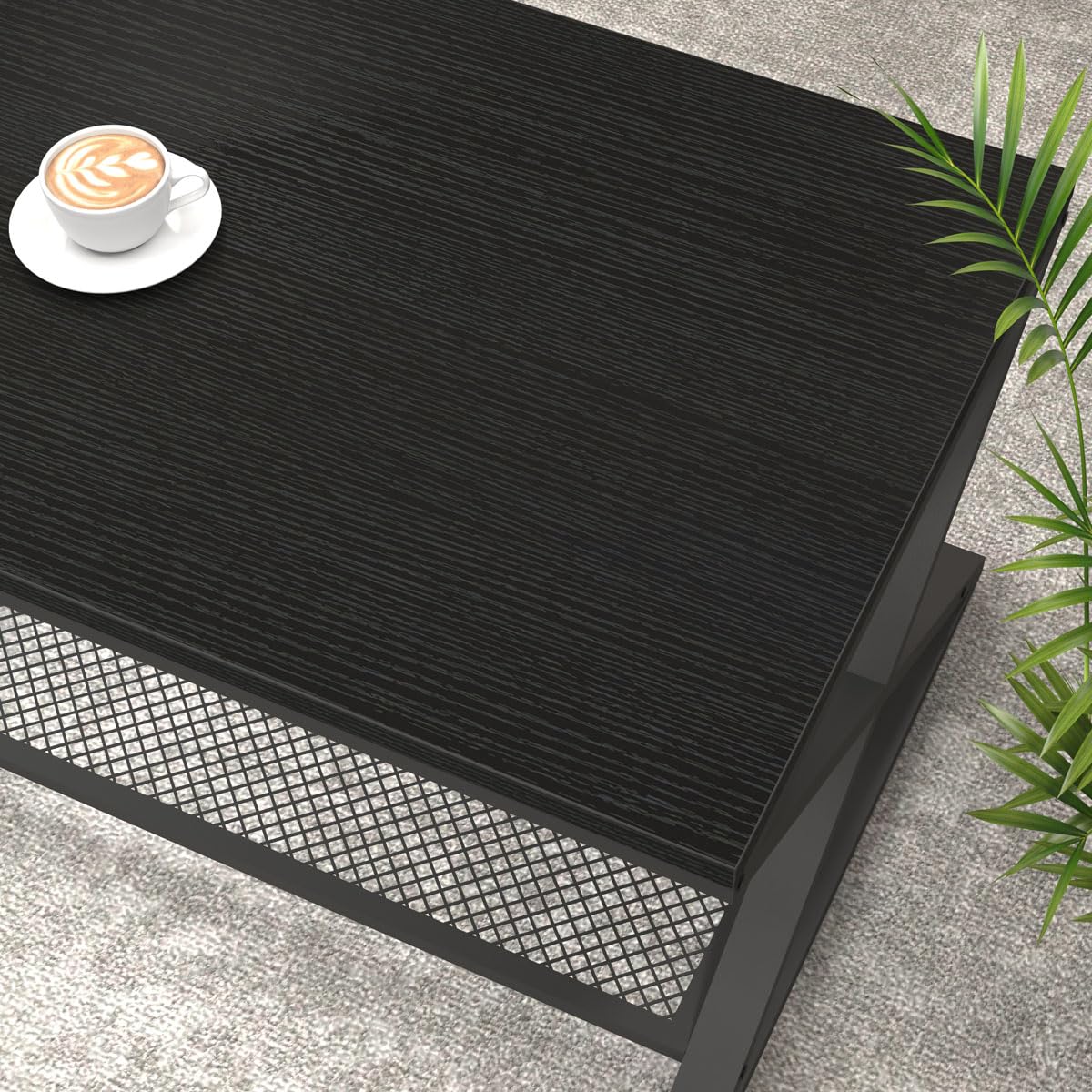 LVB Coffee Table for Living Room Coffee Tables With Storage 120cm Black Oak