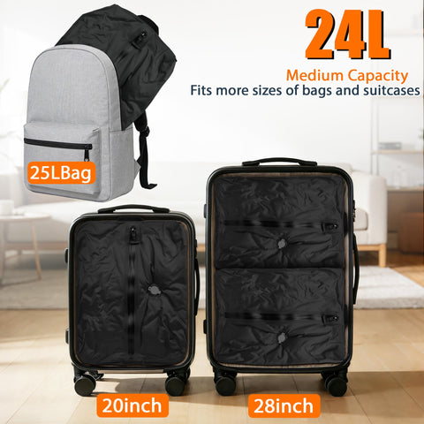 Lollanda Vacuum Bags for Travel IP67 Waterproof Reusable Compression Storage Space Saver Suitcase Backpack Organizer Lightweight Durable 210D