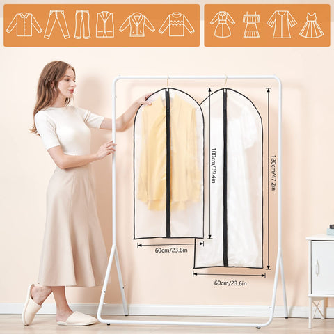 GoMaihe Clothes Cover,12 Pack Bags Set 60 x 120cm/60 x 100cm/Dress Garment Bag with Zip in Wardrobes