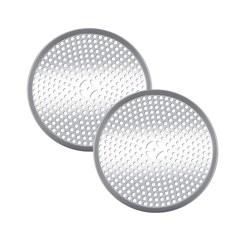 2Pack Shower Drain Hair Catcher Stainless Steel & Silicone Bath Shower Drain Protector Mesh Sink Strainer Drain Filter Shower Plughole Cover for