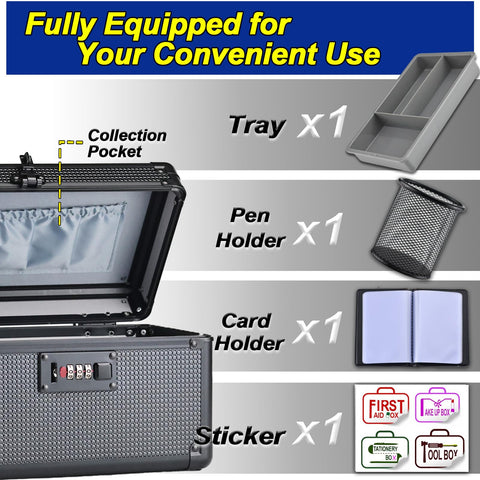Pogianhae Medicine Lock Box with Code, Secure Multipurpose Locking Box