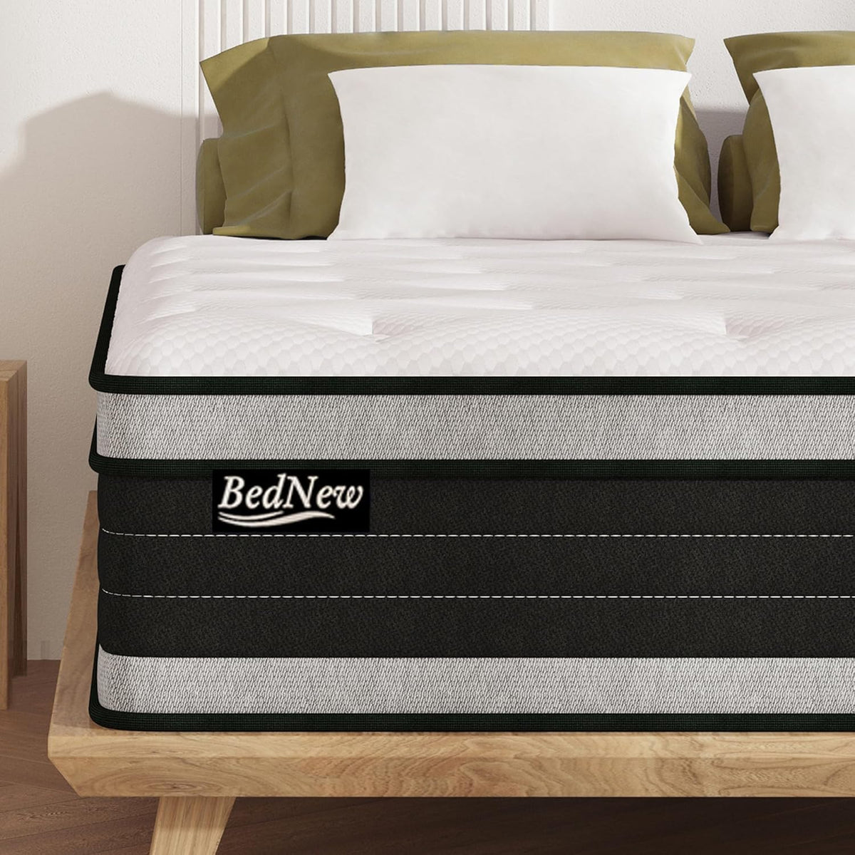 Bednew Double Mattresses Hybrid Mattress Medium Firm 135x190x30cm