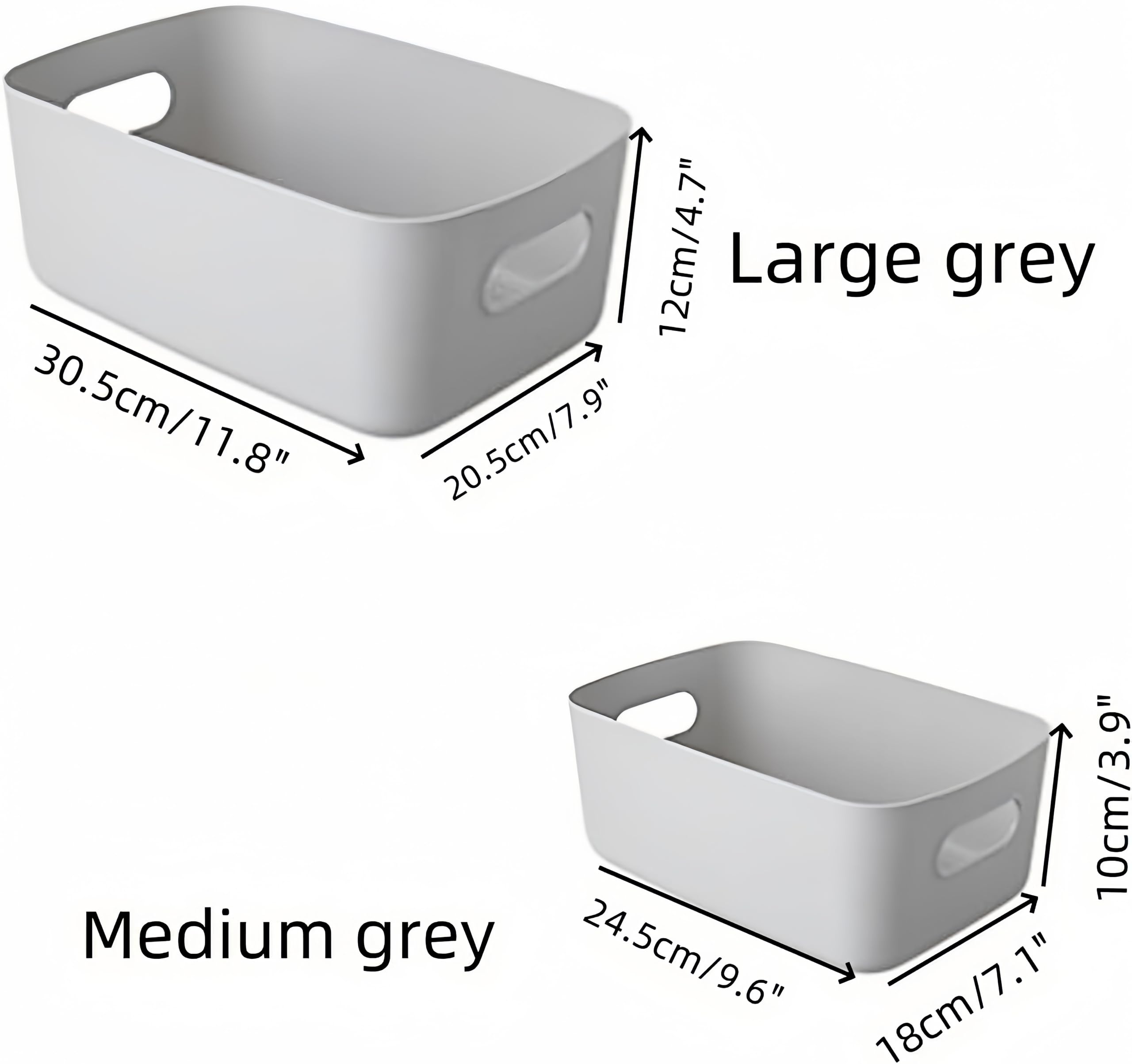 YisheenHome storage baskets plastic basket with Handles for Multifunctional Home Storage and cupboard organiser ,bathroom storage boxes, Toys, Office