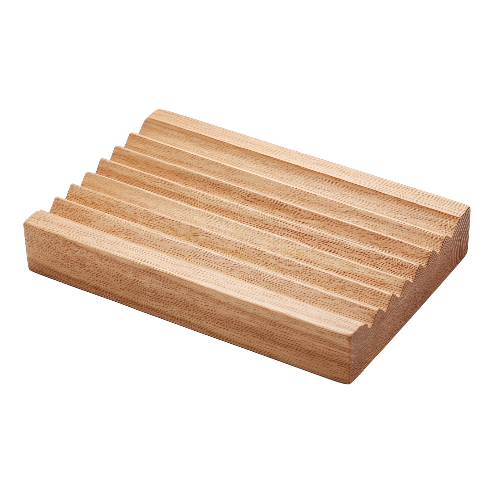 Woden Soap Dish for Shower, Bar Soap Holder with Self-Draining Tray, Handmade Wood Soaps Holder for Shower Bathroom Kitchen