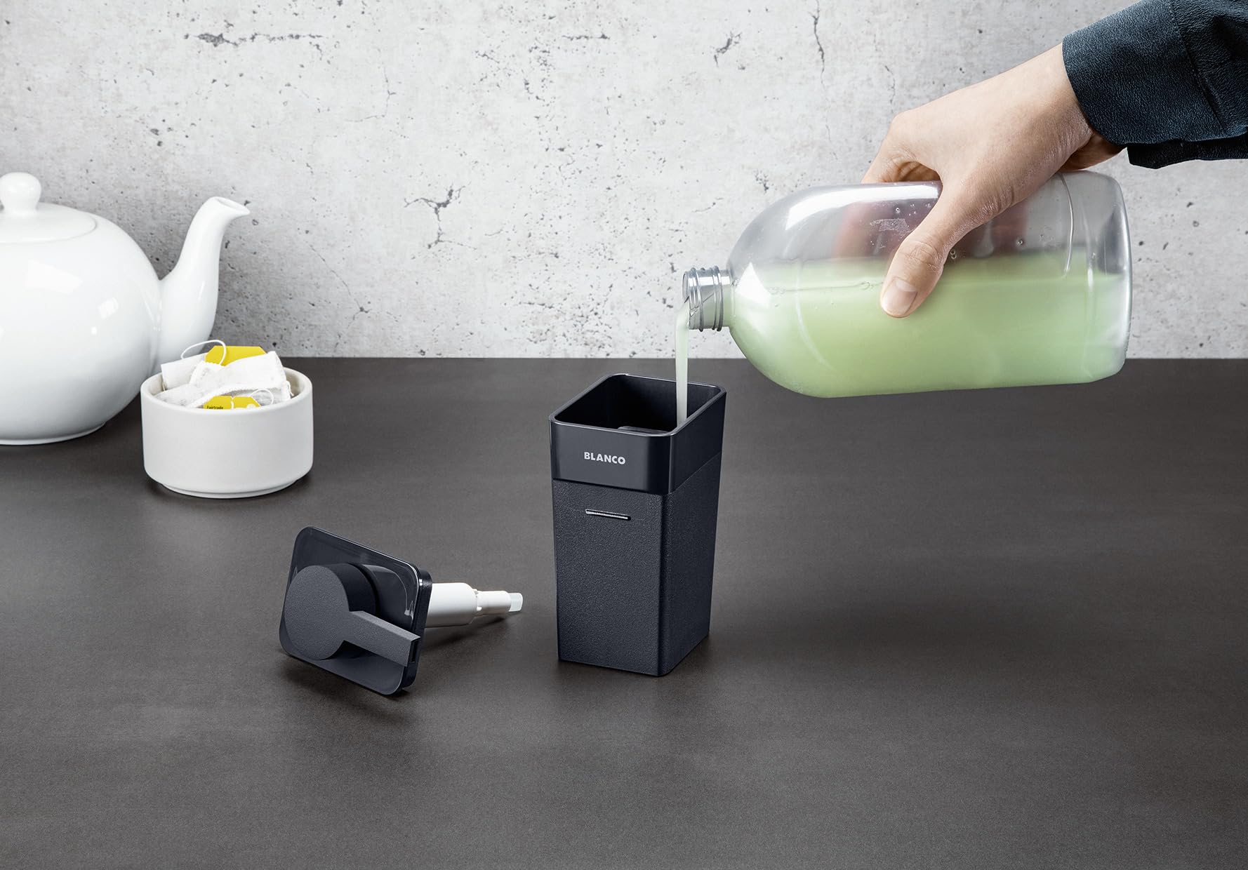 BLANCO Worktop Organizer soap dispenser | For kitchen sinks | 200 ml capacity | Washing-up liquid, soap, cleaning agents