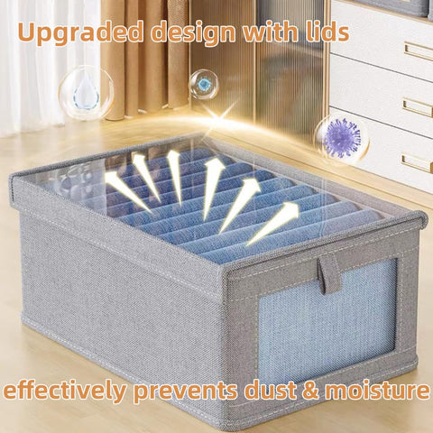 Tosoda Wardrobe Storage Organiser Boxes with Lids for Clothes Trousers