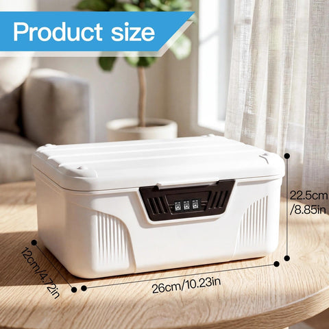 Zynaxir Lockable Storage Box Lockable Medicine Box Lockable Box Medicine Lock Box with Code Locked Storage Box for Kitchen Home, School, Office