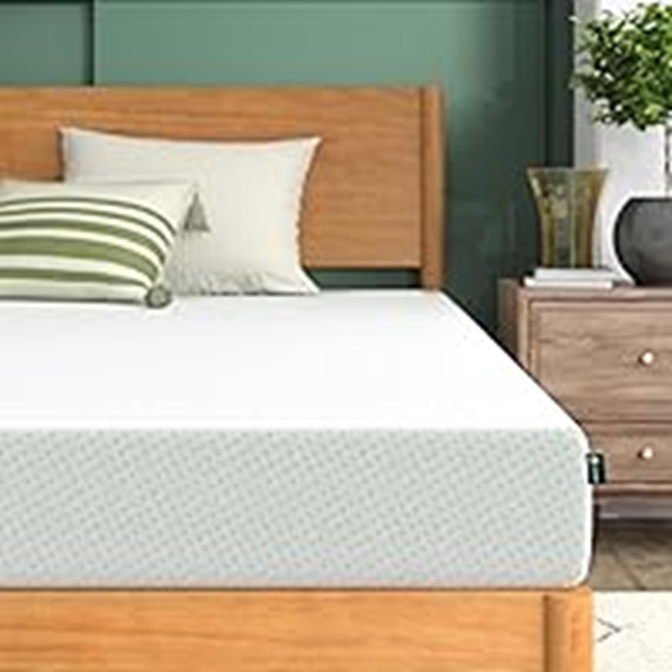 Zinus 3ft Single Memory Foam Mattress infused with Green Tea - (90 x 190 cm) - 5'' Height - Medium Firm Orthopaedic Support - Breathable Comfort