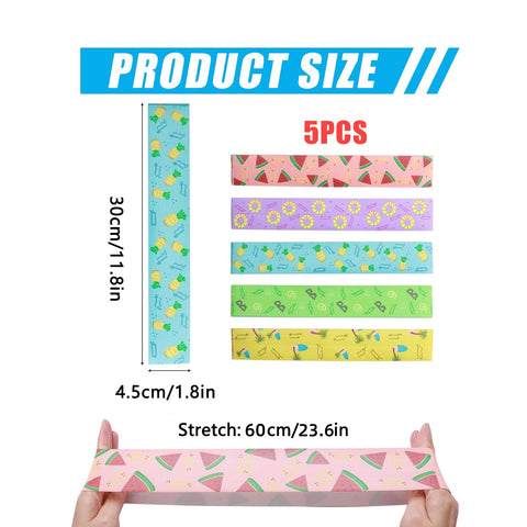Satiskid 5Pcs Beach Towel Bands for Sun Loungers, Elastic Sunbed Towels Band, Beach Towel Clips Windproof Sunbed Straps Holders for Summer Pool