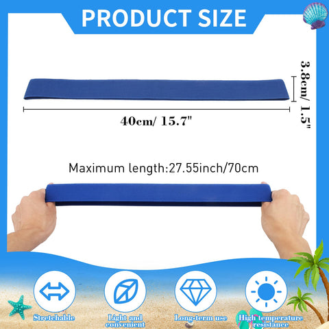 QOPAHI 6 Pack Towel Bands for Sun Loungers, Elastic Sunbed Towel Straps for Pool & Cruise Chairs