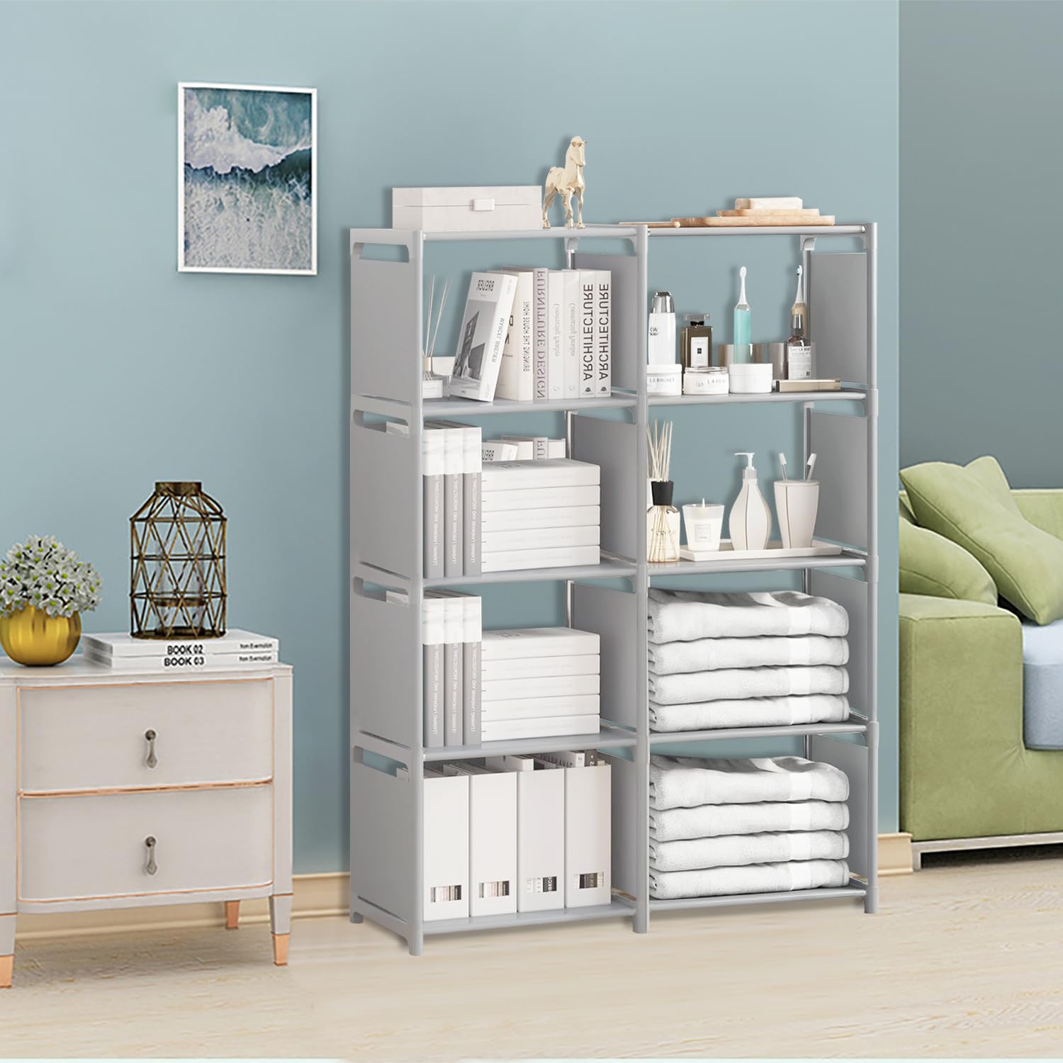 Sightday Cube Storage Unit,8 Storage,Open Book Shelf,Closet for Family Study,Organiser Storage,Storage Unit Cubes For