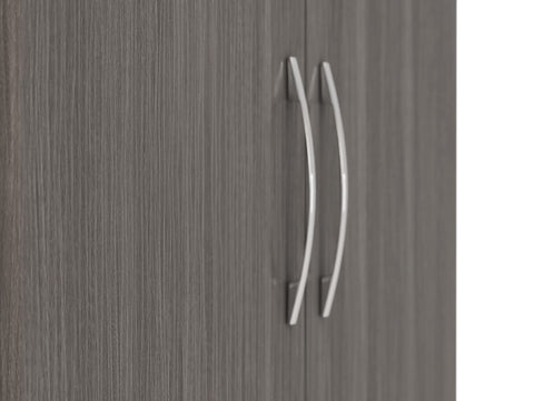Seconique Nevada 2 Door 1 Drawer Wardrobe in Black Wood Grain