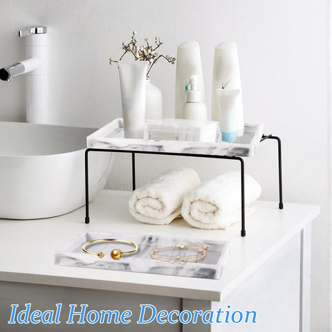 2 Pieces Bathroom Vanity Tray, Trays for Cosmetics