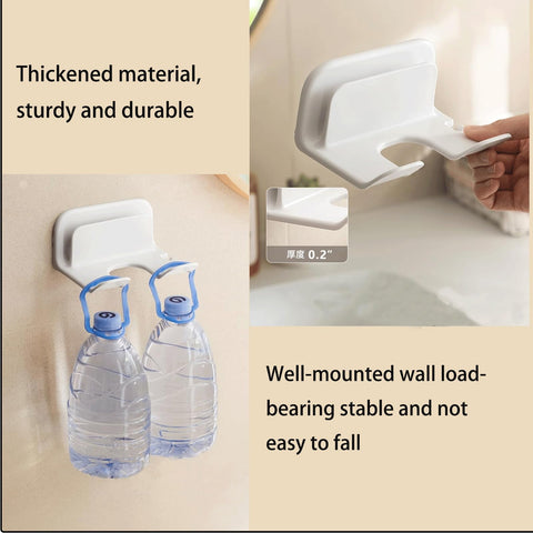 BSLVV Wall Mounted Hair Dryer Holder with Straightener Stand - Self Adhesive Hair Tools Organizer with Plug & Cord Hook