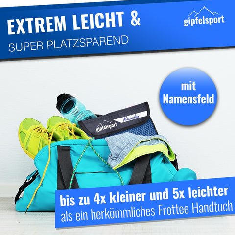 gipfelsport Microfibre Towel 1x S(80x40cm) Blue