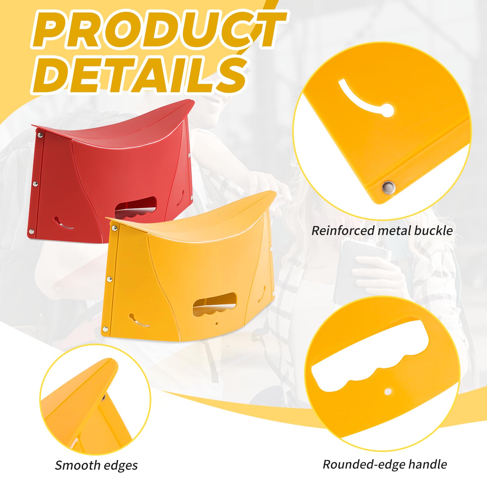 xtemtoamz Articoli 2 Multifunctional Folding Toilet Stool Squatty Potty Portable Step for Home Bathroom, Foldable Can Be Used as Storage Bag
