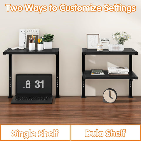 IBUYKE Clamp on Desk Organizer Shelf,Desk Extender Shelves TMZ007B