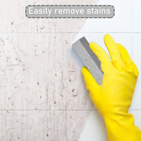 6 Pcs Pumice Stone for Toilet Cleaning, with Non-Slip Long Plastic Handle
