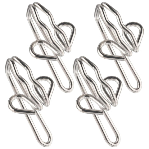 Metal Curtain Hooks - Heavy Duty Zinc Plated Curtain Hooks, 50 Pack for Pencil Pleat & Pinch Pleat Curtains, Heading Tape, Pole Rings, Tracks