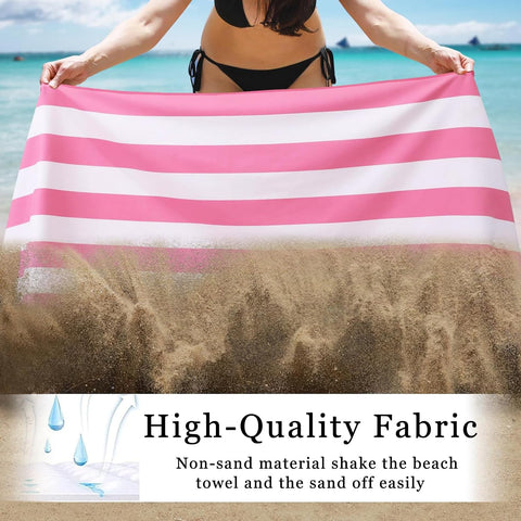 DDUP Microfibre Beach Towel, 160x80cm Extra Large Sand Free Beach Towels for Adults,Soft and Lightweight Travel Towel,Double Sided Quick Dry Super