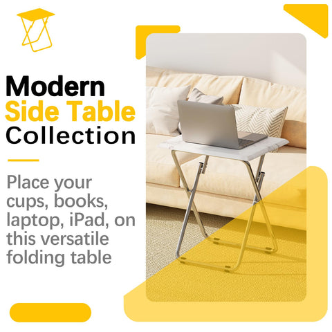 Small Folding Table 2 Set, Side Folding Coffee Table, TV Snack Tray Tables, Sofa Laptop Desk, Outdoor Camping Tables, EndTable, SofaTable