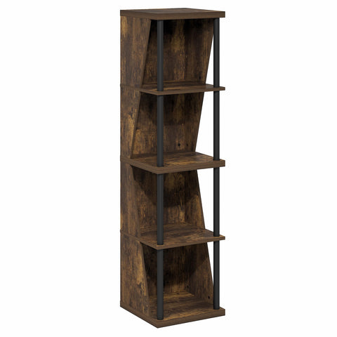 Furinno FLEXI Storage Shelf, 4-Cube Corner Shelf, Book Shelf, DIY Stackable & Separable Display Bookcase, for Organization and Storage