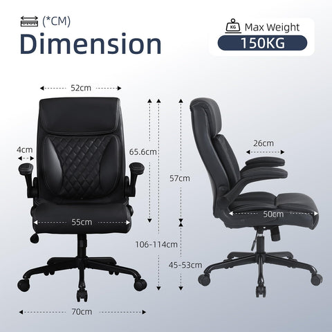 Ermnois Ergonomic Office Chair Desk Chair Executive For Home Comfy 150KG