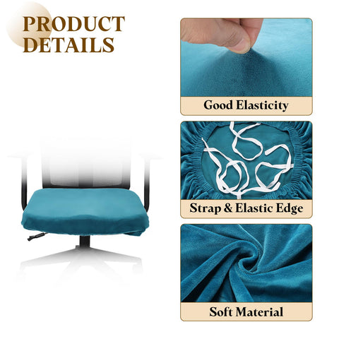 sourcing map Office Chair Cover, Stretchable Soft Rotating Chair Slipcover Washable Desk Computer Seat Cover Protector for Office Home, L(45-48cm)