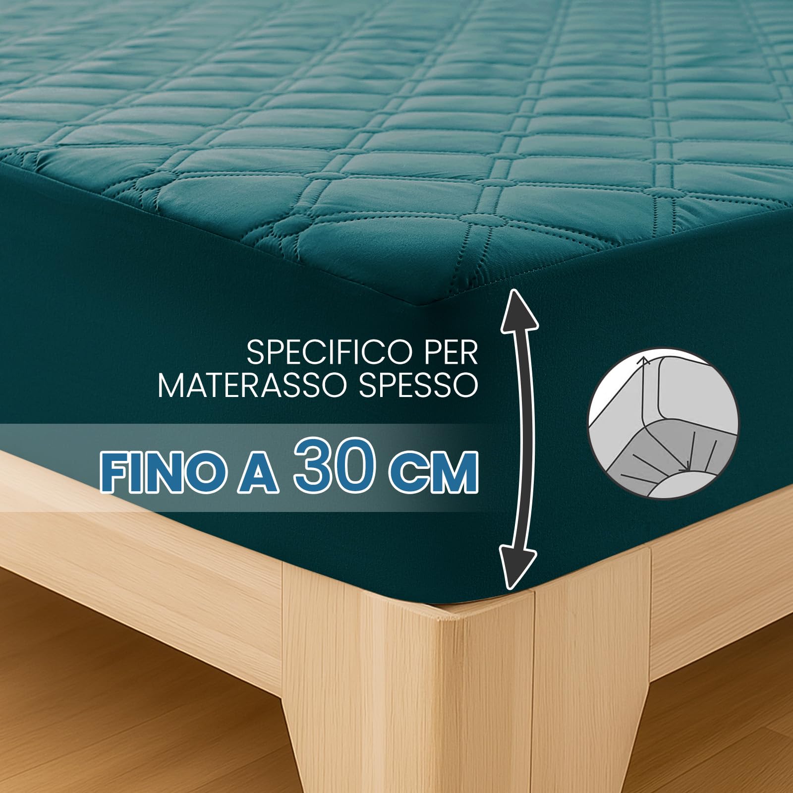 Ystyle Fitted Sheet 90 x 200 cm, Microfibre, Fitted Sheet - Mattress Height up to 30 cm, Dark Green