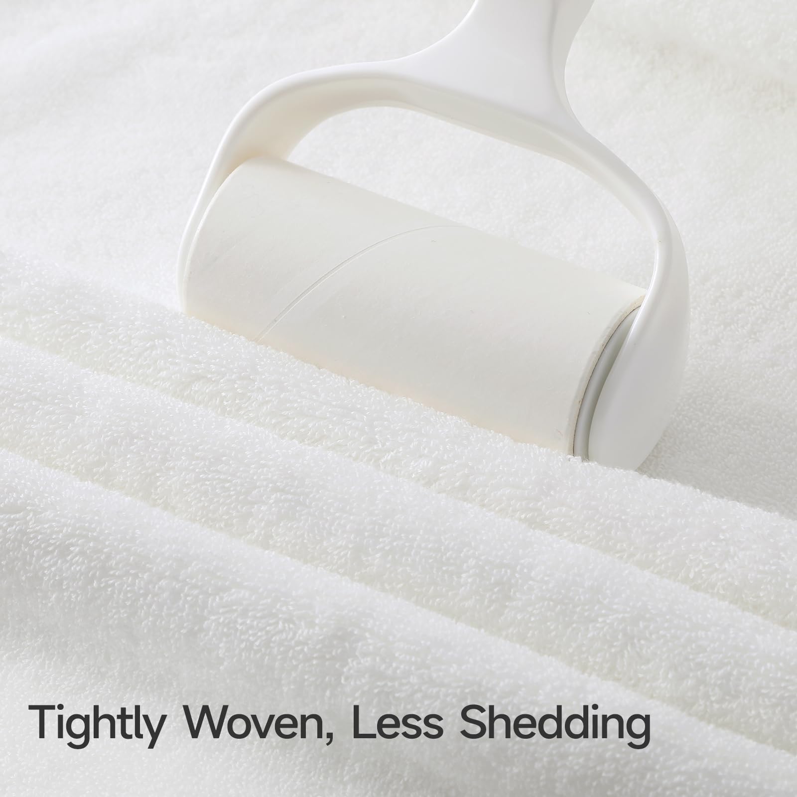 REDKISS 2-pack White Large Bath Towels-160 x 80CM Cotton Luxury Towel