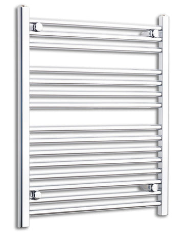 800mm Wide Chrome Heated Towel Rail Radiator Straight Flat Bathroom Warmer Rack Central Heating Turkish Zone (800mm Wide x 800mm Height)