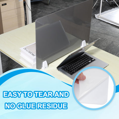 PATIKIL 40x60cm Desk Divider, 2 Sets Desk Privacy Panel Acrylic Office Partition Boards Table Testing Dividers Portable Panel Sneeze Guard Protective