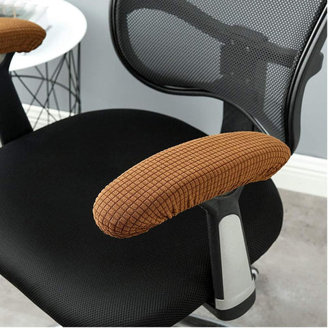 XIEHUZA 2 Pair Office Chair Armrest Covers, Office Removable Arm Rest Covering, Elastic Chair Armrest Pads, Office Seat Hand Rest Protector