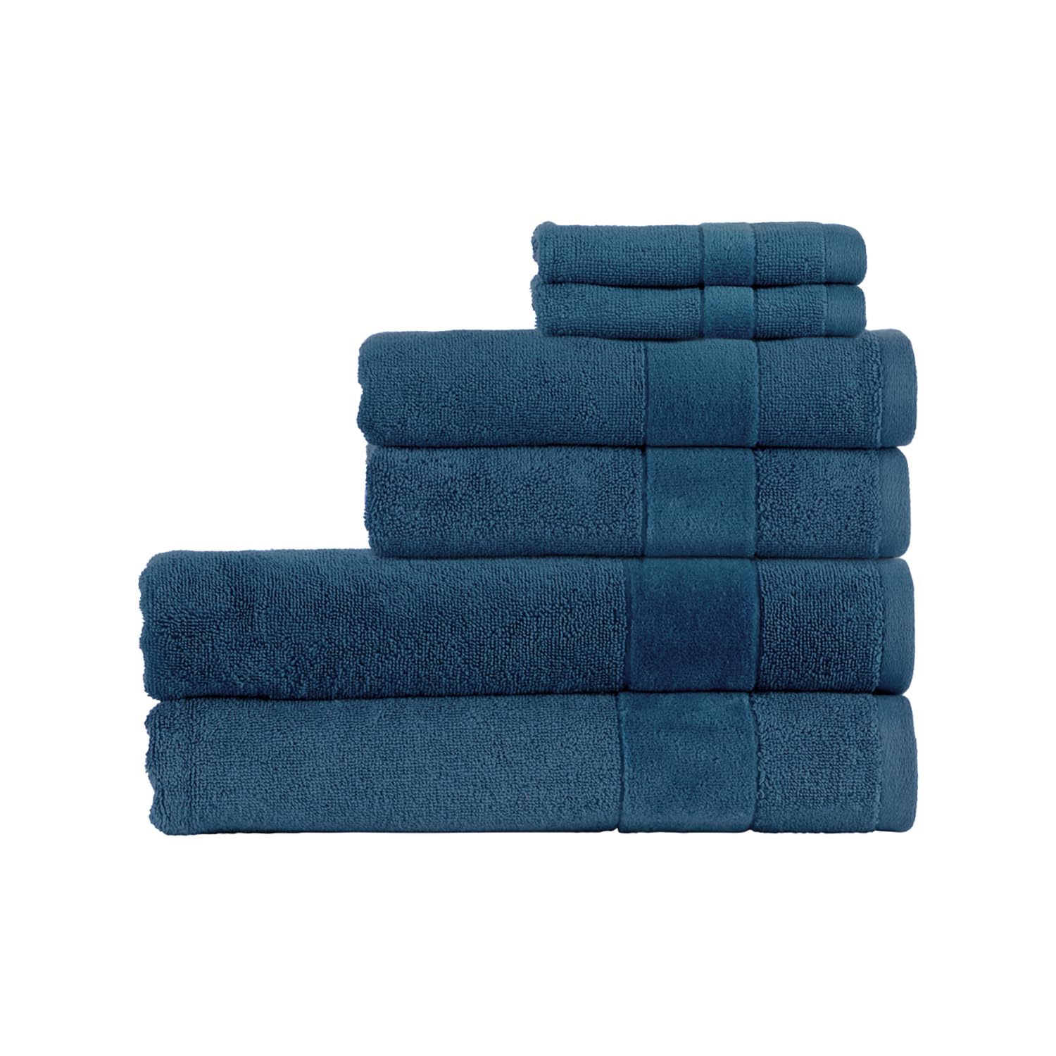 Christy Prism Bath Towel Set | 6 pieces | Vibrant Colours | 100% Turkish Cotton | Super Soft and Fluffy | Quick Dry