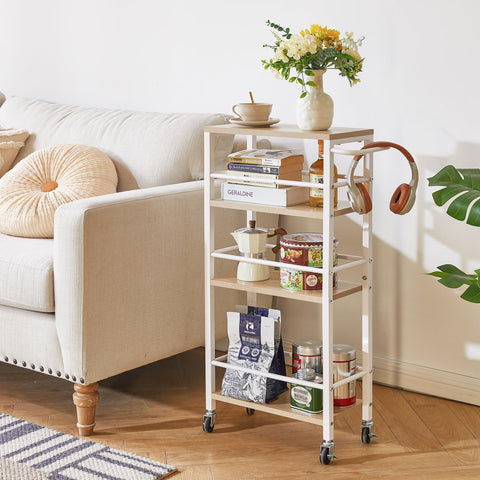 IBUYKE Slim Rolling Storage Cart, Kitchen Cart Utility Shelving UTMJ065R