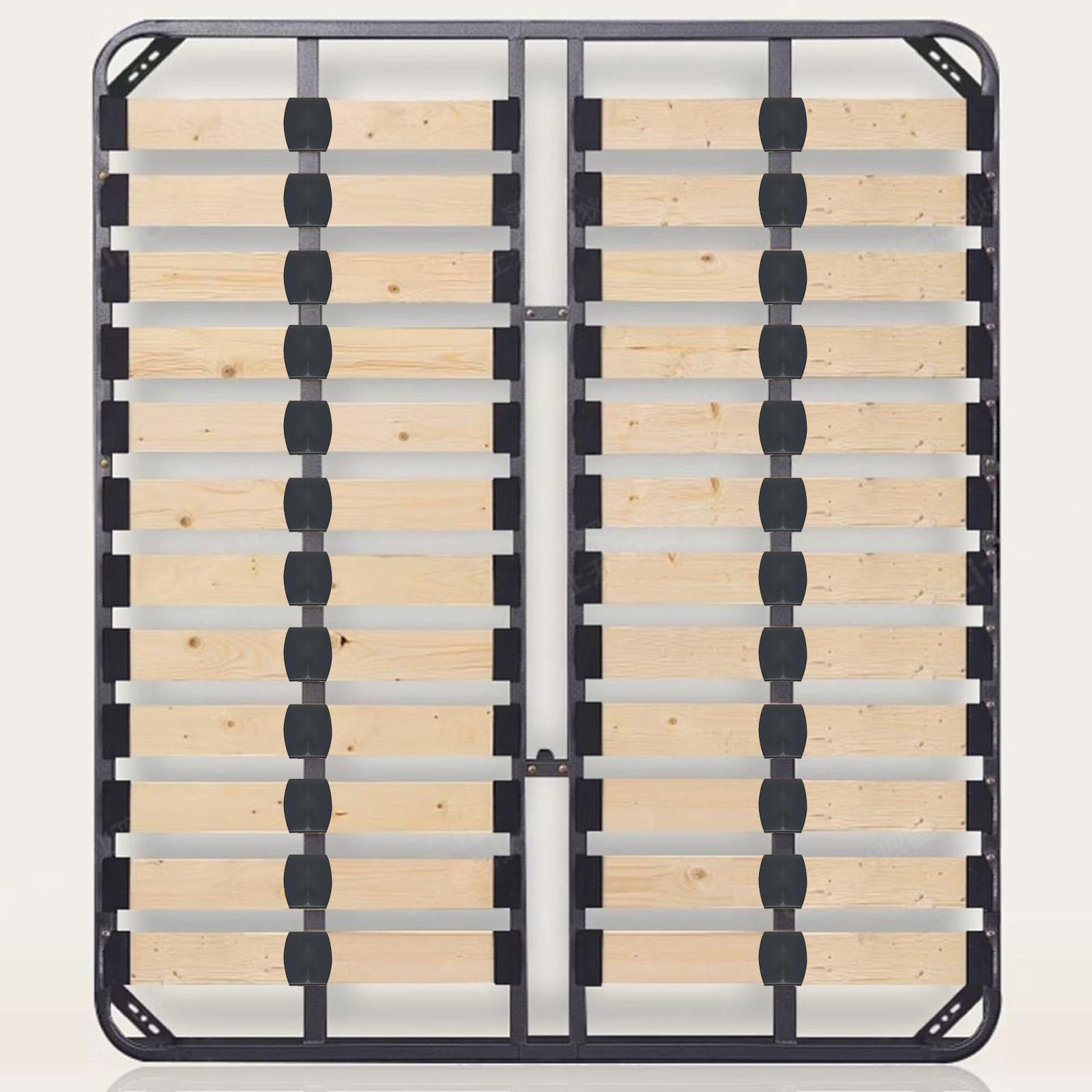 SCHUIWINNER 20Pcs Plastic Bed Slat Holders Kits Connecting Accessories Bed Slat Clips for Beds Replacement (Black)