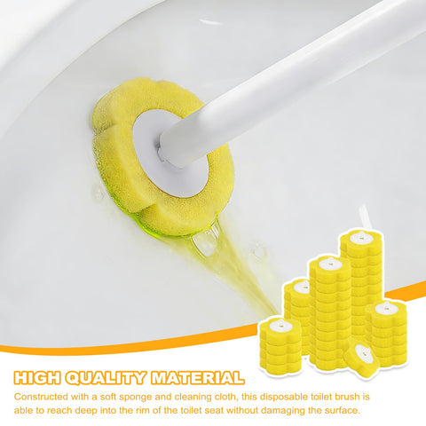 36 Pcs Disposable Toilet Brush Replacement Head, Toilet Wand Disposable Refill Heads