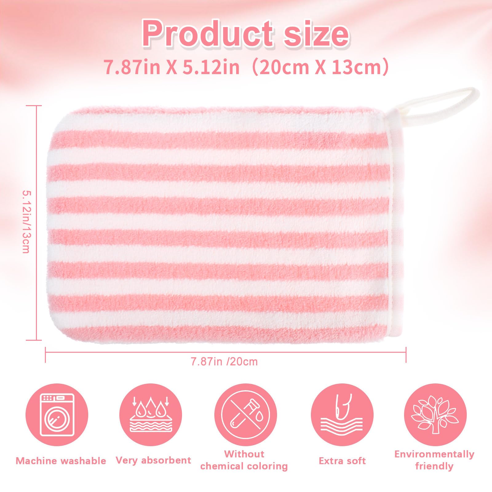PHOGARY Face Cloths Body Wash Mitt, Super Absorbent & Soft Face Towels Facial Mitts, Reusable Makeup Remover Cloth Facial Cleansing Cloths