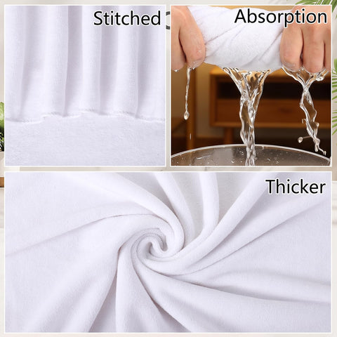 saerryor 2 Pack White Salon Towel, Quick Drying Hair Drying Salon Towel