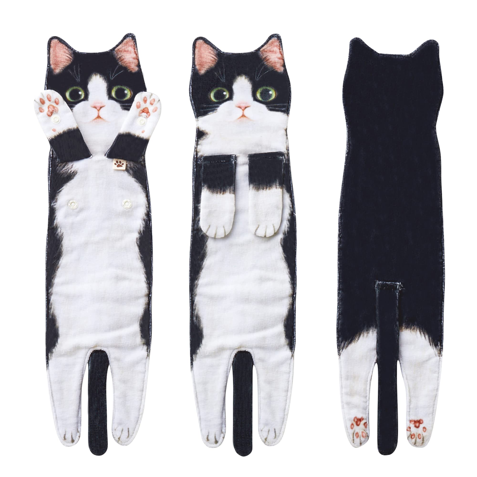 Funny Cat Hand Towels for Bathroom Kitchen, Hanging Decor Gifts for Women