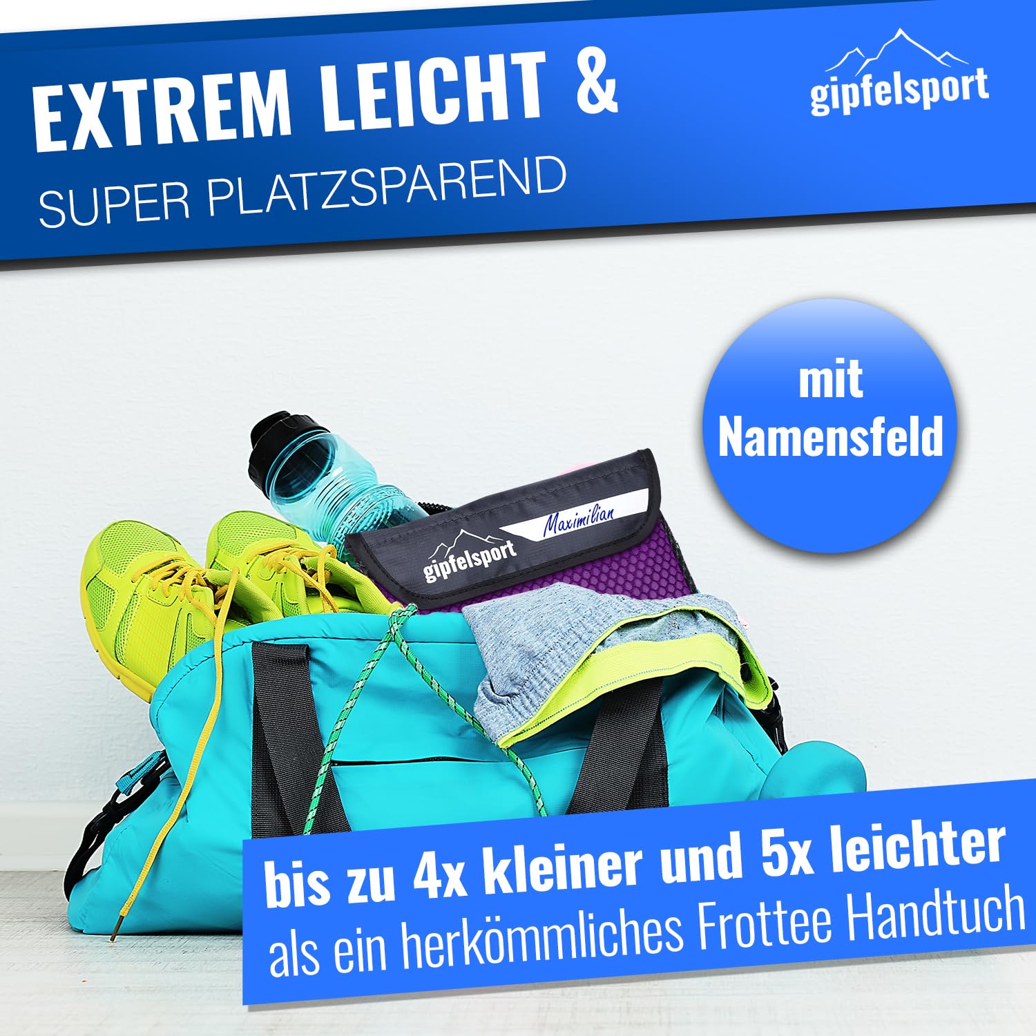 gipfelsport Microfibre Towel | 11 - Purple | M(110x50cm)