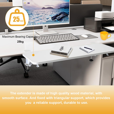 Cozyel Ergonomics Desk Extender Tray, 25.6X 9.8 Punch-Free Clamp on, Foldable Keyboard Drawer Tray