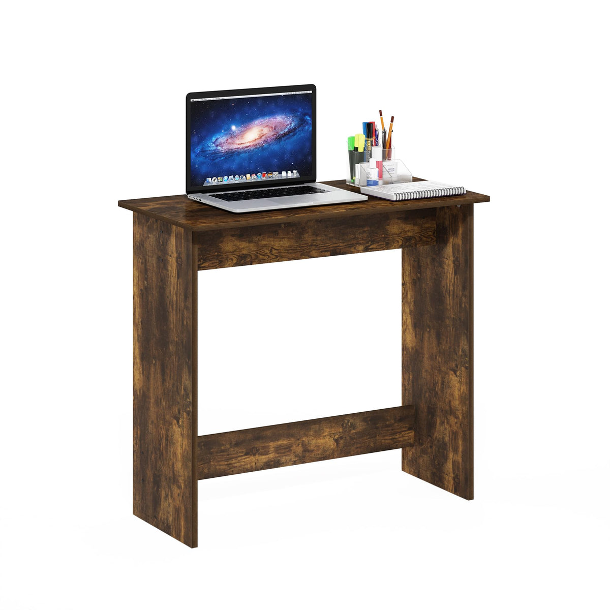 Furinno SIMPLISTIC Small Desk, Gaming Desk, Computer Desk, Office Desk for Home Office, Bedroom, Study Room, Dorm, Amber Pine