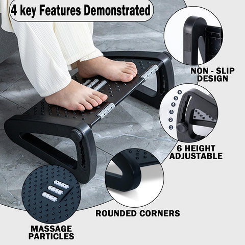 Eidoct Foot Rest Under Desk, Ergonomic Under Desk Foot Rest