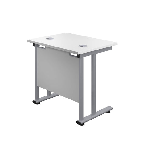 Office Hippo Heavy Duty Rectangular Cantilever Office Desk, Home Office Desk, Office Table, Integrated Cable Ports, PC Desk For Office or Home